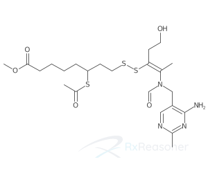 Graphic representation of the active ingredient's molecular structure