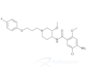 Graphic representation of the active ingredient's molecular structure