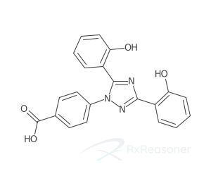 Graphic representation of the active ingredient's molecular structure