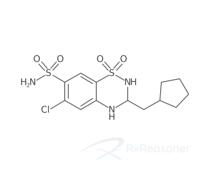 Graphic representation of the active ingredient's molecular structure