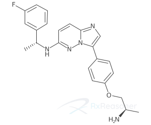 Graphic representation of the active ingredient's molecular structure