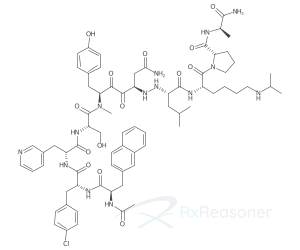 Graphic representation of the active ingredient's molecular structure