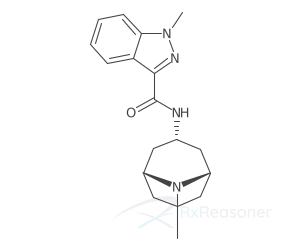 Graphic representation of the active ingredient's molecular structure