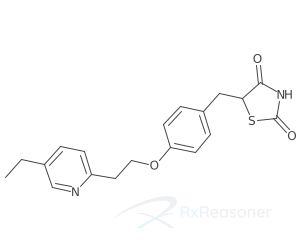 Graphic representation of the active ingredient's molecular structure