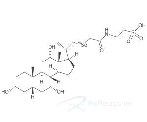 Graphic representation of the active ingredient's molecular structure