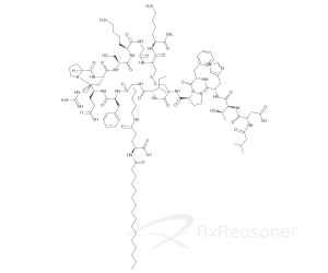 Graphic representation of the active ingredient's molecular structure