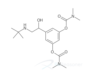 Graphic representation of the active ingredient's molecular structure