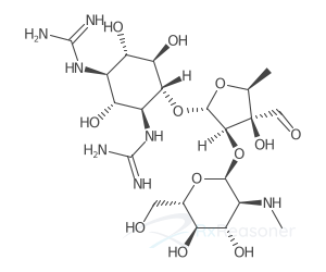 Graphic representation of the active ingredient's molecular structure