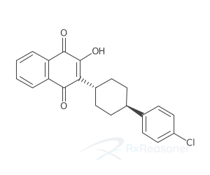 Graphic representation of the active ingredient's molecular structure