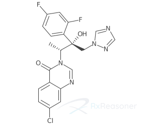 Graphic representation of the active ingredient's molecular structure