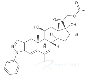 Graphic representation of the active ingredient's molecular structure