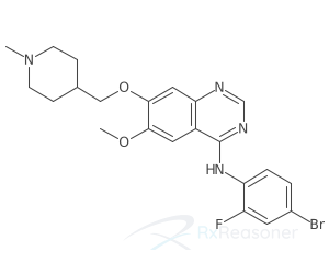 Graphic representation of the active ingredient's molecular structure