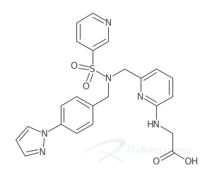 Graphic representation of the active ingredient's molecular structure