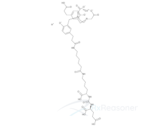 Graphic representation of the active ingredient's molecular structure