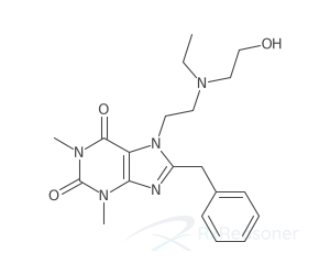 Graphic representation of the active ingredient's molecular structure